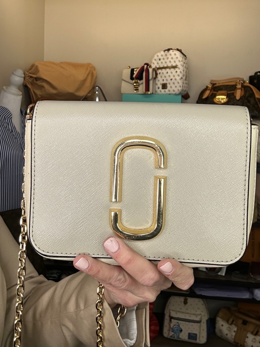 Marc Jacobs Snapshot Convertible Belt Bag Crossbody Tri-Color Saffiano Leather